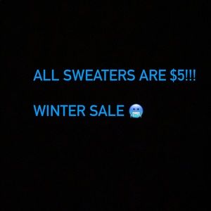 ALL SWEATERS MUST GO!!!